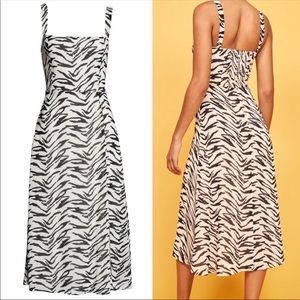 Reformation Nectarine Zebra Print Dress